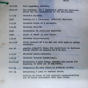 A-B Who's Who of senior German Army officers (Birley's Bible)